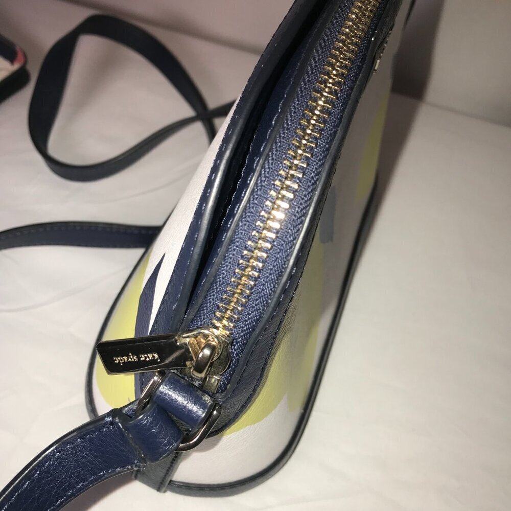 NEW Kate Spade Sylvia Lemon Zest Large Dome Crossbody & Passport holder to match - Picture 14 of 16
